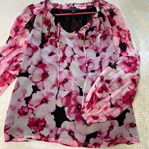 INC Floral Pink Blouse Top